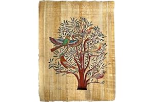 Ancient Egyptian Paintings Baum des Lebens, authentische Papyrus-Kunst, antikes Ägypten-Papier, ägyptische Wanddekoration, Papyrus-Wandkunst, ungerahmt, 33 x 43 cm