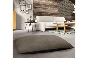 ASHLEY MILLS Large Floor Soft Teddy Chenille Touch Cushion Pet Pillow Cushion Garden Soft Comfy Cushion (Chocolate Brown, 70 x 120cm)