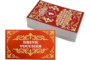 ABC Gift Shop Wine Red Drink Token, Drink Token, Drink Ticket, Buoni Bevande Matrimoniali, Un drink gratis, Biglietti Bevande Gratuiti, Biglietto Bar, Voucher Drink Ristorante, Bomboniera