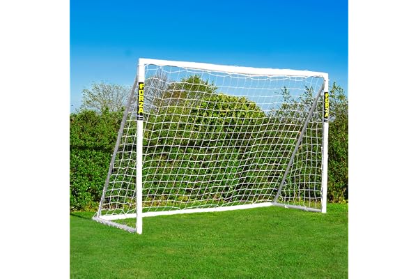 FORZA Buts de Handball de 3 m x 2 m de Taille Réglementaire – Poteaux de Handball en PVC, Aluminium ou Acier | Idéal pour l'Entraînement | Cible en Option