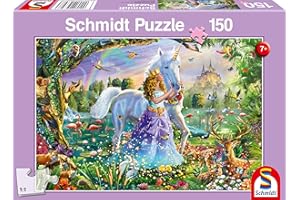 SCHMIDT SPIELE Schmidt Games 56307 Princess with Unicorn and Castle, 150 pieces Children's Puzzle