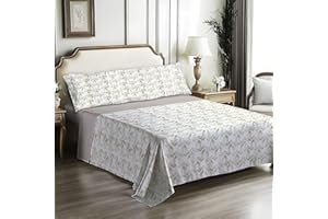 IN NICE Juego de Sabanas 3 Piezas 150x200 - Poliéster Microfibra - Sábana Bajera, Sábana Plana y 1 Funda de Almohada(Cama 150, BENALI Beige)