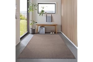 ‎CARPETSALE24 Carpetsale24 Dichter Kurzflor Teppich Wohnzimmer Mokka 200 x 290 cm Modern Einfarbig Design - Flauschiger Teppich Schlafzimmer Extra Weich und Pflegeleicht - Waschbarer Teppiche für Küche Kinderzimmer