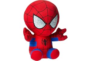 TY Marvel Avengers Spiderman Medium, Licensed Squishy Beanie Baby Soft Plush Toys, Collectible Cuddly Stuffed Teddy