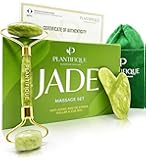 Rullo di giada certificato per il viso - Roller viso Qualità naturale al 100% e premium - Massaggiatore viso anti-età…