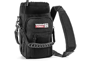 Wild Wolf Outfitters – # 1 Best Water Bottle Holder per 1.814,4 gram bottiglie – Carry, proteggere e isolare il pallone con questo grado militare Carrier W/2 tasche e tracolla imbottita regolabile.