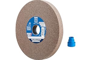 PFERD TOOLS Schleifbockscheibe UNIVERSAL, 200x20x32, A60, 39008436 – Harte Schleifscheibe für universelle Schleifaufgaben, mit Reduzierhülsen (25/20/16mm)