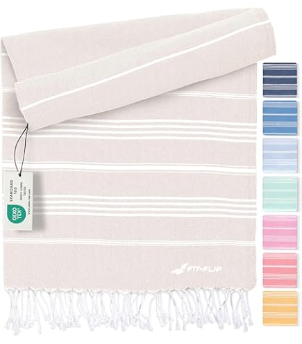 MOMOMUS Fouta XXL strandhanddoek, met franjes en 100% katoen, ideaal