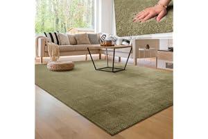 Paco Home Matta för vardagsrum enkel tvättbar mjuk kort hög, Färg:Ljusgrön, Storlek:120x160 cm