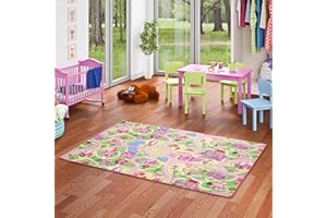 Snapstyle Alfombra Infantil Carretera para Chicas - Rosa - 17 tamaños