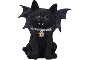 Nemesis Now Vampuss figurka kota czarny nietoperz 16 cm, żywica, czarna figurka kota, figurka wampussa, wampira, prezent czarownicy, dekoracja na Halloween, odlewana w najlepszej żywicy, ręcznie
