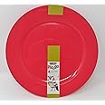 Pic&Go Edgo Pack of 4 Re-usable Plastic Plates 9"/22cm blue green orange pink Parties BBQ Picnics Packed Lunches Kids (Pink)