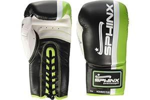 Sphinx Gear PRO-Fight Kombat Fhx, Guanto da Boxe Unisex-Adulto, Nero, 08 oz