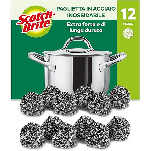 Spontex Spirinette In Acciaio Inox - 3 Pezzi Per Pentole Incrostate, Lavabili In Lavastoviglie - Foto 2