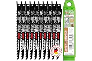 CONBRA® Säbelsägeblätter Holz 10x S644D Säbelsäge Blätter 10-tlg. Sägeblätter für Säbelsäge - Holzsägeblatt 150mm - Tigersäge Sägeblatt - Säbelsägeblätter Bosch kompatibel