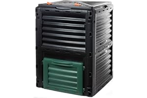 2friends Composteur de jardin de qualité supérieure - 300 l - Bac à compost en plastique pour déchets de jardin - Fabriqué en UE - Avec poignée ergonomique