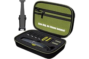 Woollo Funda compatible con Philips OneBlade Face + Body QP2630 QP2620 QP2530 QP2520 Portátil Duro Viaje Case Funda, OlivCcolor, Zipperin