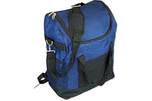Grinscard Picknick Rucksack inklusive Kühlfach - Blau, Volumen 25 Liter - Camping Kühlrucksack mit Tragegurt und 3 Außentaschen