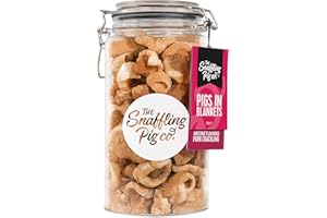 THE SNAFFLING PIG CO Snaffling Pig Pigs in Blankets Plastic Gift Jar (Large) Awesome Flavoured Pork Crackling