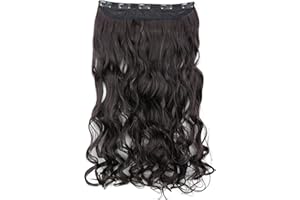 CAISHA 60cm Clip In ExtensionsExtensions Per I Capelli Posticcio Liscio Marrone Nero C52a-1