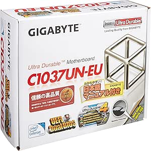 Gigabyte C1037UN-EU Motherboard (Intel Celeron 1037U, NM70, DDR3, S-ATA 600, M-ITX, HDMI, e-SATA, Dual LAN, Gigabyte UEFI Bios)