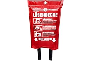 ‎PROTECTICURE Hochwertige Löschdecke - ORIGINAL Protecticure Brandschutzdecke nach DIN EN 1869-1,2 Meter x 1,2 Meter - Für Brände in der Küche/Löschdecke für Zuhause - Küchenbrände - Feuerlöschdecke