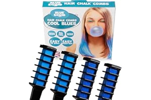 BLUE SQUID Peine de tiza para el cabello azul 4pcs USA