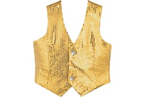 Dress Up America Chaleco de Lentejuelas de Oro niños