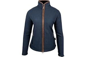 JACK PYKE Womens Fleece Jacket – Lightweight and Breathable Ladies Fleece jacket with Full Zip, Long Sleeves, Zipped Pockets, Faux Leather Piping – Ideal for Travel and Outdoor Sports