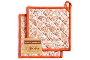 Maison d' Hermine Cachemire Pentola in 100% cotone con anello resistente al calore per barbecue, cottura al forno, griglia, barbecue, Ringraziamento e Natale (20cm x 20cm)
