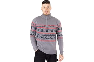 NOROZE Hombres Jersey de Navidad Novedad Isla Justa Suéter Chompa Fornido Tejer Navidad Jerséispara Mujeres Unisex Pull-Over