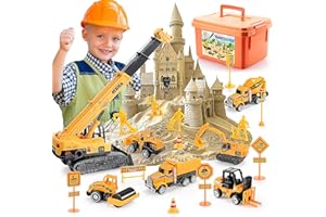 Geebiiny Sable Magique Enfant, Camion Jouet Enfant 3 4 5 6 7 8 Ans Garçon Fille Cadeau 3 4 5 6 7 8 Ans Super Magic Sand Camion Poubelle Tracteur Jouet Bac a Sable