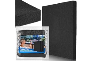 Borlech Aquarium-Filterschwamm-Pad, Filtermedien-Schaumstoffschwämme, Filterzubehör für Aquarien und Teiche (47 x 47 x 4 cm, 50 PPI, 1 Stück)