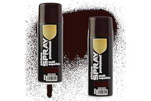 Etrexonline Pintura Spray Multicolor Profesional | 400ml | Adecuado para Metal, Madera & Plástico | Marron Tabaco | Secado Rápido | Paquete de 2