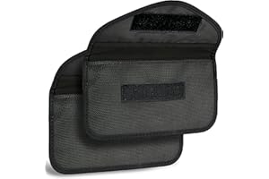 MyGadget 2X Bolsa Movil [10,5 x 19,5 cm] para Protección contra la Radiación RFID y NFC para telefonos [hasta 6.8"] y llaves de coche [Keyless Go] - Negro