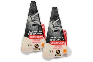 S.MILE GMBH Food-United PARMIGIANO REGGIANO DOP Parmesan Italienischer-formaggio-italiano-Hartkäse 2x 0,2 KG original am Stück über 18 Monate gereift zum Reiben würzig aromatisch