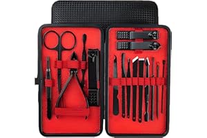 ‎RETOO Retoo Zestaw do manicure, pielęgnacji paznokci, zestaw podróżny, mały dla mężczyzn, 16-częściowy zestaw do manicure, obcinacz do paznokci, pedicure, zestaw do pielęgnacji paznokci, stal nierdzewna