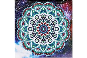 VETPW DIY 5D Diamond Pasted Painting Kit, Modello Mandala Pittura Diamante Kit Drill, Strass Fai da Te Ricamo a Punto Croce Arts Craft per Home Wall Decoration(30x30CM)