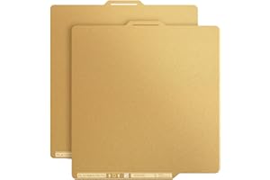 YOOPAI Lot de 2 Plaques PEI Texturée Dorée Double Face pour Bambu Lab X1C/X1/X1E/A1/P1S/P1P, Lit d'Impression Magnétique à Ressort 257x257mm - Double Valeur