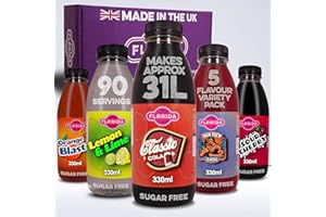 FLORIDA SODA SYRUPS Florida Soda Syrup Compatible With Sodastream - Classic Range Apartame & Sugar Free | Iron Brew, Lime & Lemon, Orange, Cola, Sour Cherry Concentrated Flavours (Classic Sugar Free, 5 Pack)