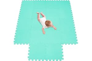 meiqicool Alfombra Puzzle Infantiles Suelo de Espuma EVA | Tapete de Juego | Alfombra Suave para Bebé | Alfombra Goma eva Bebe Manta Juegos Turquesa 08