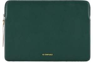Comfyable Cienki pokrowiec na laptopa 14’’, przytulny kompatybilny z MacBook Pro 14’’ M2 Pro/Max 2023 i M1 2021 A2442, torba ze skóry PU, wodoodporny, zielony