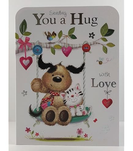 IC&G Sending a Hug Card - Thinking of You Card with Sentimental Poem