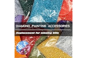 Carsilers Broderie Diamant Perles 353 Rondes,Accessoires de Rechange pour Forets Manquants,Diamond Painting Perles à Broder de Rechange pour Pierres Précieuses,3500 Pièces