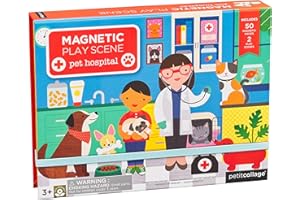Petit Collage PTC336 - Juego de escena magnética para hospital de mascotas, multicolor , color/modelo surtido