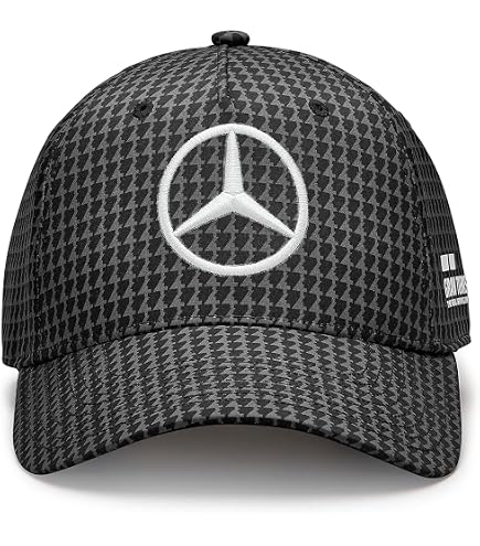 Casquette Officielle Mercedes AMG Petronas F1 Lewis Hamilton 2022 – Collection Équipe Formule 1, Noir, Taille Unique Adulte