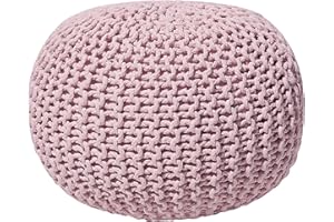 BELIANI Puf różowy bawełniany otoman podnóżek dekoracyjny do salonu i sypialni Conrad