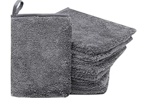 ZOLLNER24 9er Set Mikrofaser Waschlappen 16x21 cm, anthrazit