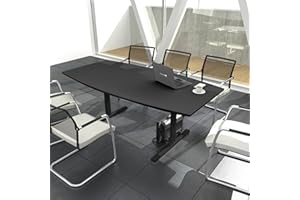 Weber Büro Easy - Tavolo da conferenza a forma di barca, 180 x 100 cm, colore: antracite