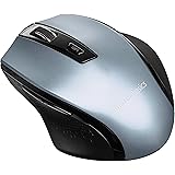 Amazon Basics Ergonomic Wireless Mouse - DPI adjustable - Silver